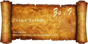 Zsiga István névjegykártya